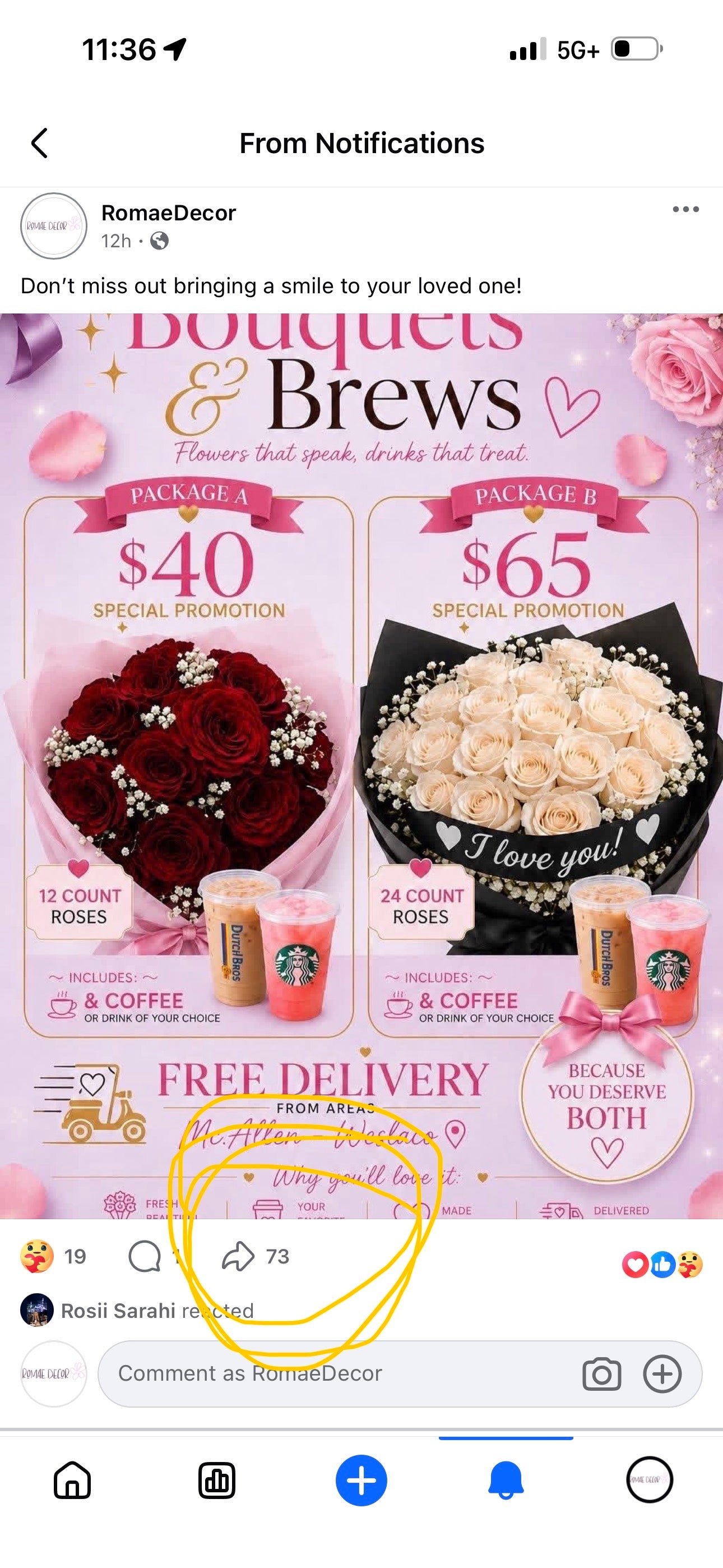 Comes with drink of your choice